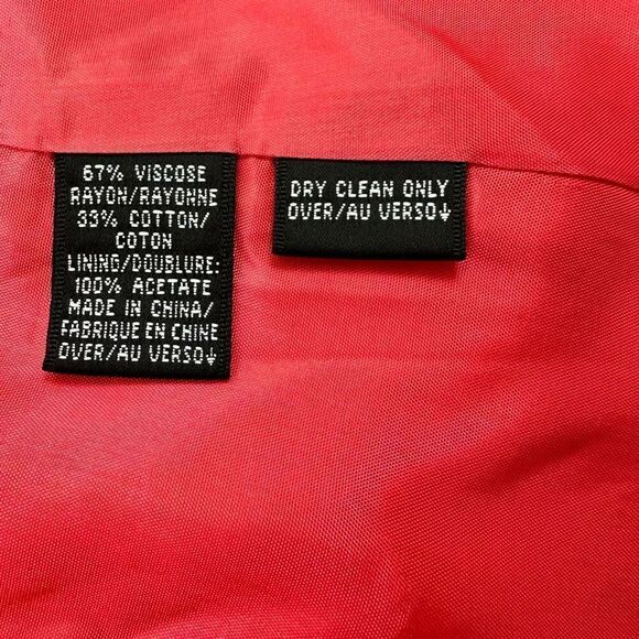 Dana Buchman women’s orange pink red and black wide stripes blazer size 10P - Picture 9 of 12